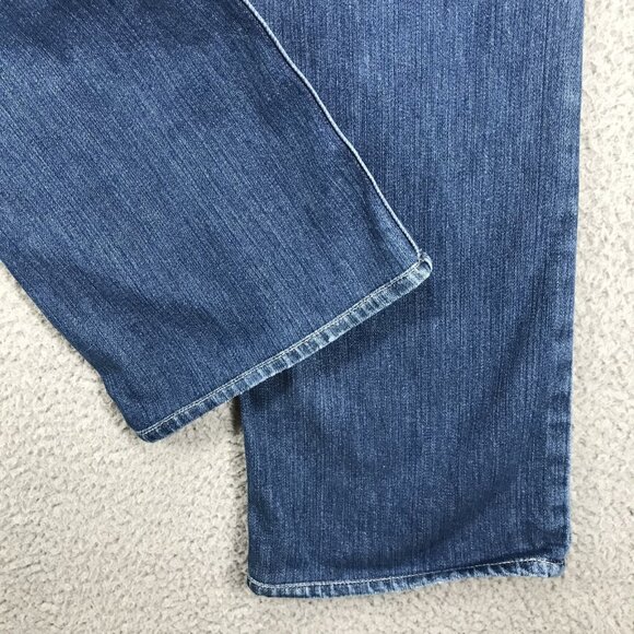 7FAM Jeans Womens Size 28 Boot Cut Low Rise Ribbon Back Pocket Faded Wash Denim - Picture 5 of 16